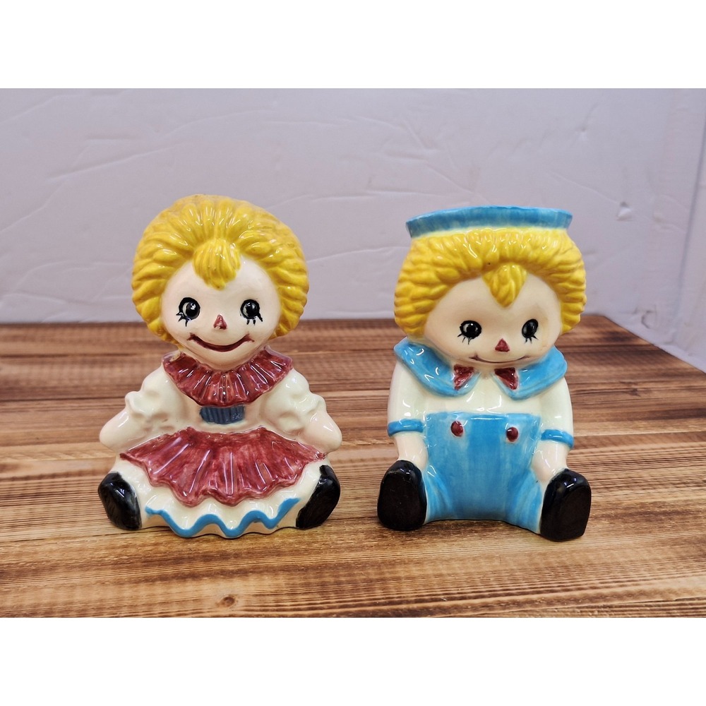 Vintage Ceramic Raggedy Ann & Andy Collectible‎ Banks